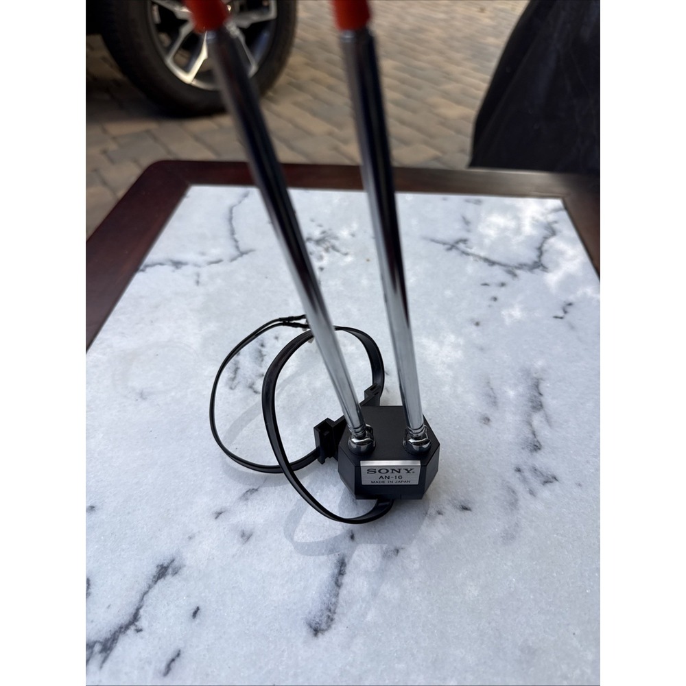 Vintage Sony AN-16 Rabbit Ear TV Antenna Telescoping VHF UHF Japan 44.5"